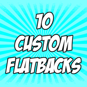 Image of 10 custom 1" flatback buttons