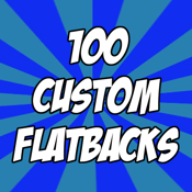 Image of 100 custom 1" flatback buttons