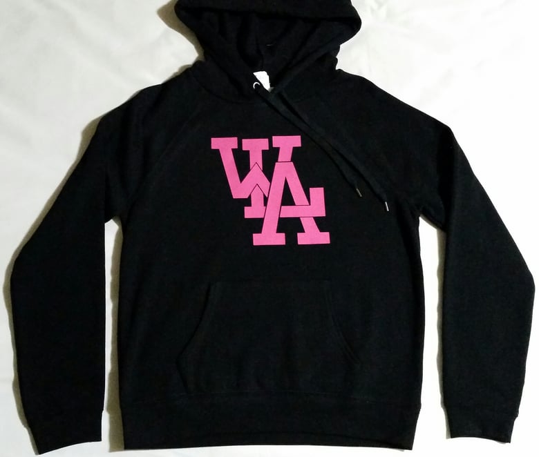 Image of West LA Hoodie- Black/Pink (Women's)