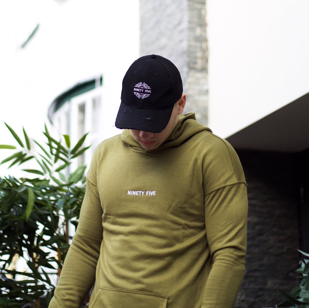 Image of NINETY FIVE - Moss Green Pullover Hoodie