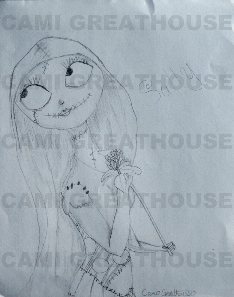 Image of PRINT- SALLY FROM NIGHTMARE BEFORE CHRISTMAS- SMALL 5x7