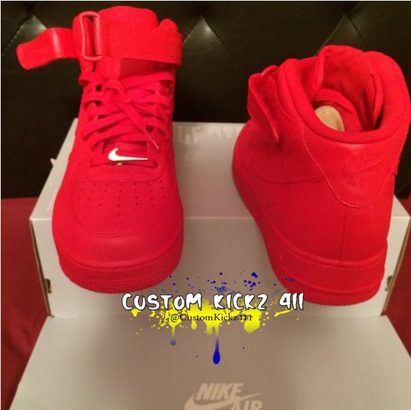 Image of "Red Out" Air Force 1s