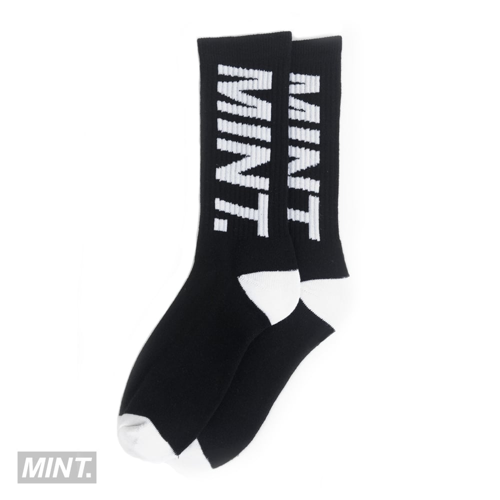 Image of MINT CREW SOCKS (BLACK)