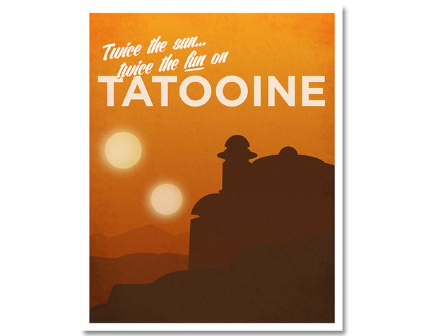 Image of Star Wars: A New Hope - Tatooine Travel Print