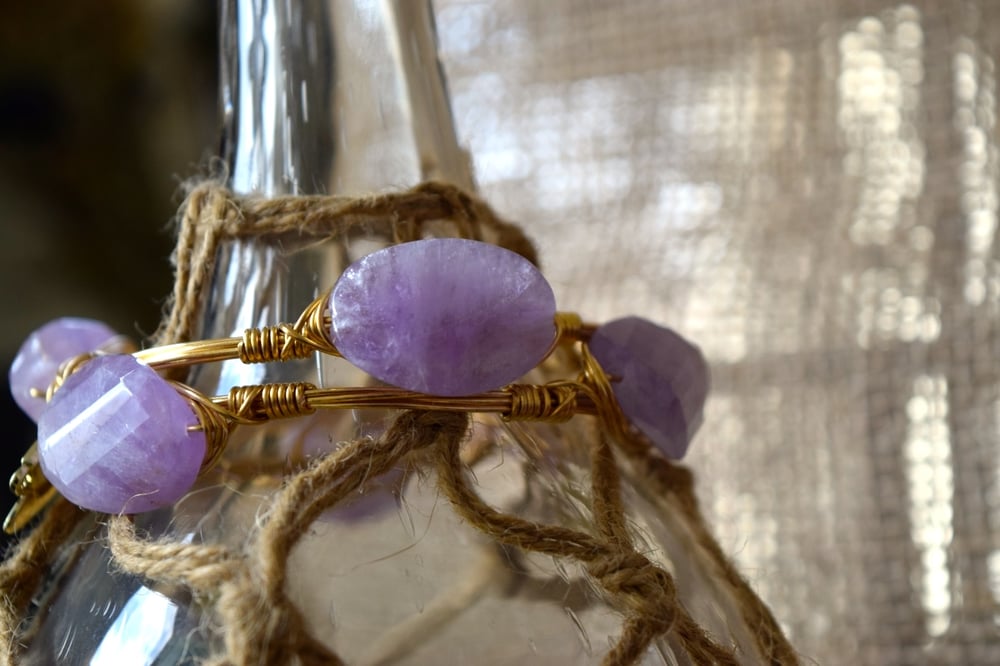 Image of Amethyst Twist Bangle