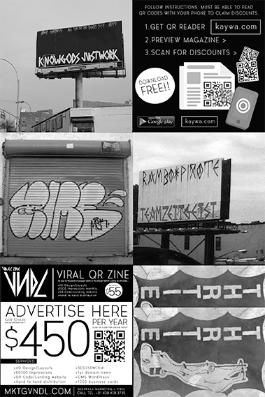 Image of award winning guerrilla marketing experts on a international project QR/SEM guerrilla marketing
