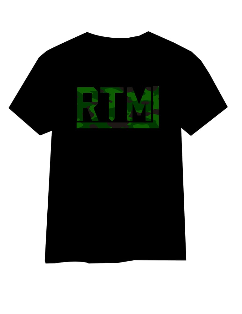 Image of RTM CAMO TEXT T-SHIRT BLACK/CAMO