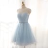 Lovely Light Blue Short Tulle Prom Dresses, Prom Dresses 2016, Homecoming Dresses