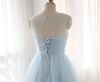Lovely Light Blue Short Tulle Prom Dresses, Prom Dresses 2016, Homecoming Dresses