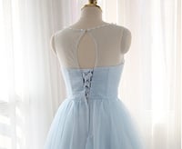 Image 2 of Lovely Light Blue Short Tulle Prom Dresses, Prom Dresses 2016, Homecoming Dresses