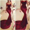 Sexy Burgundy Wine Red Prom Dress, Mermaid Prom Gowns,Prom Dresses 2016