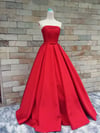 Beautiful Handmade Red Prom Gown , Red Prom Dresses, Prom Dresses 