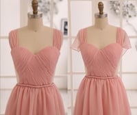 Image 2 of Beautiful Light Pink Short Backless Prom Dress, Bridesmaid Dresses 2016