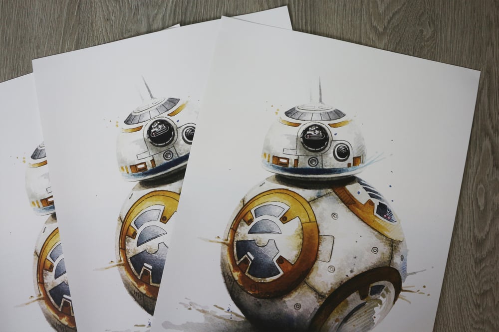 Image of BB-8 Star Wars Poster Print