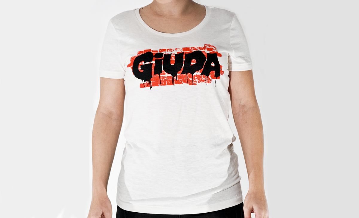 Image of T-shirt Giuda Speaks Evil Logo