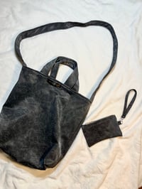 Image 2 of Grey Snakeskin Tote Bag w/ Change Purse