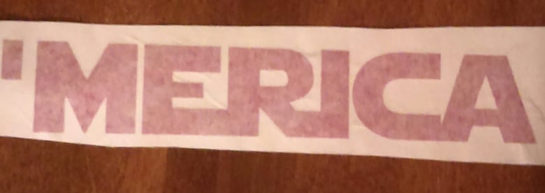 Image of 'MERICA Decal 8" red or white