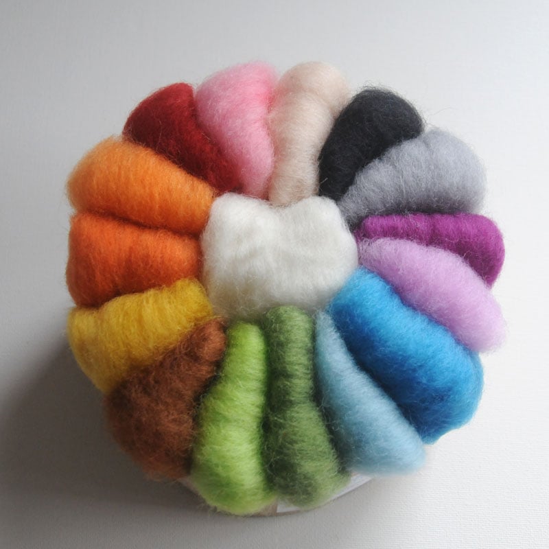 Colour Wheel - hand dyed wool