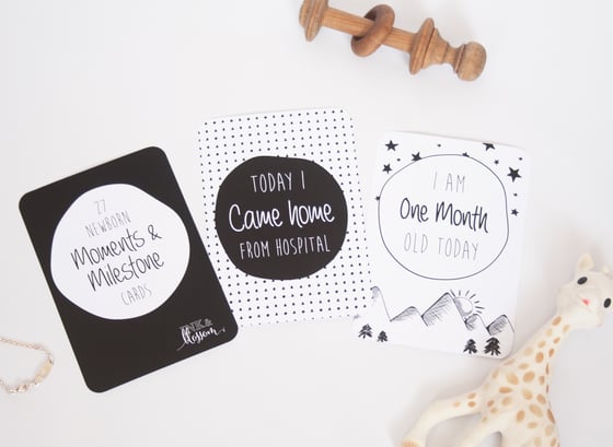 Image of Milestone Cards (Newborn - Monochrome)