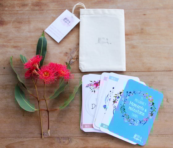 Image of Milestone Cards (Pregnancy - Floral)