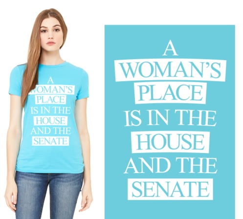Image of A Woman's Place... (Ladies Fit, Turquoise Heather)
