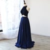 Beautiful Handmade Two Piece Blue Prom Dresses, Prom Dresses 2016, Evening Gowns
