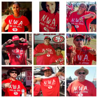 Image 2 of N.W.A. "Niners With Attitude" Red T-Shirt, White Letters