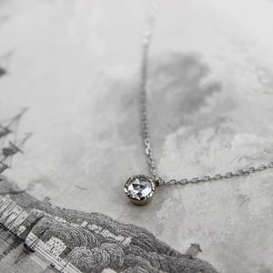 Image of Platinum, 3.9mm rose cut diamond necklace