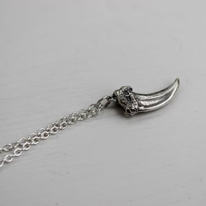 Image of mens silver claw necklace
