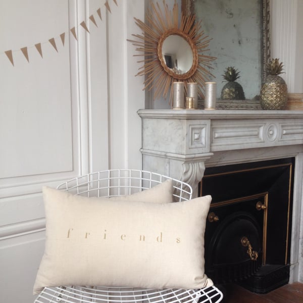 Image of Coussin écru friends or long