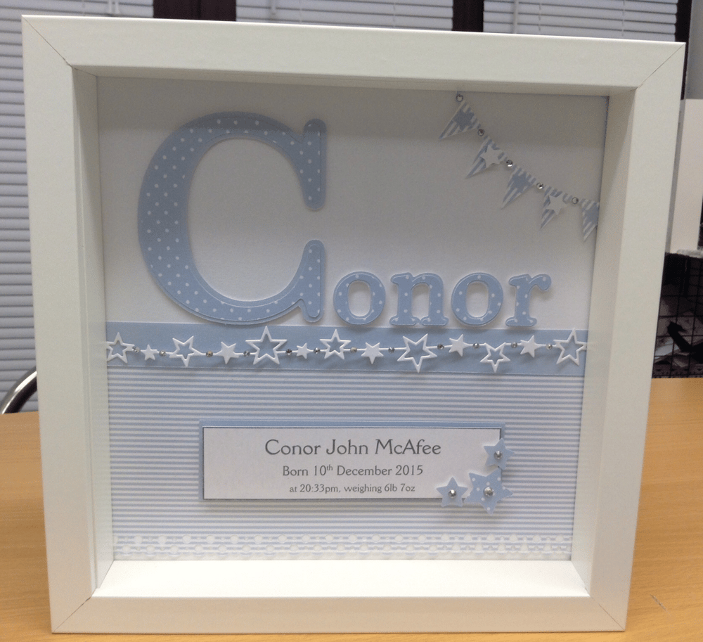 Personalised baby name frames 2025