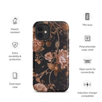 Image 9 of Dark Rose Gold Butterfly Design Goth Inspired Tough Case for iPhone®