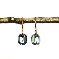 Image 1 of Blue octagon earrings