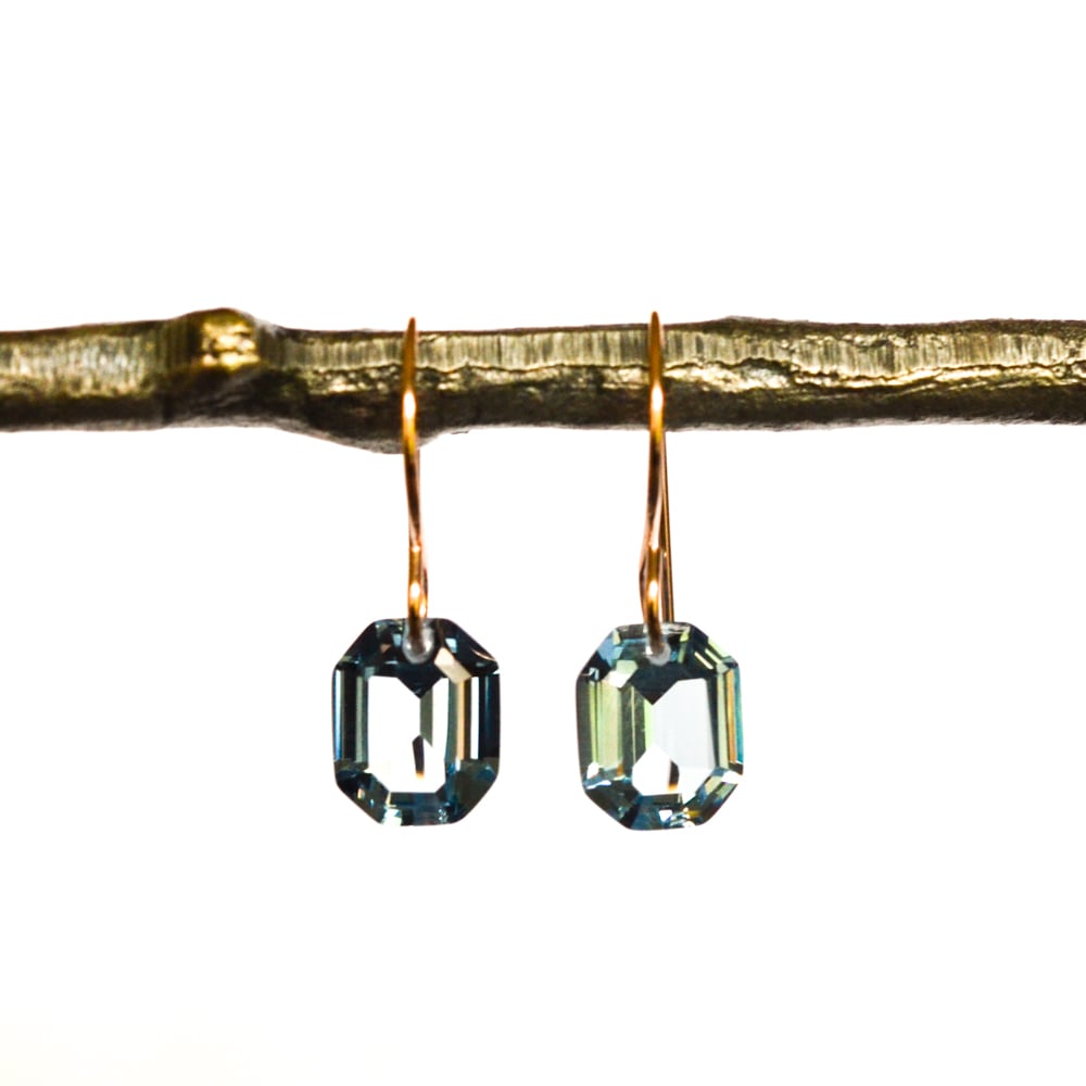 Image of Blue octagon earrings