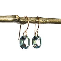 Image 3 of Blue octagon earrings