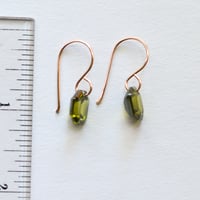 Image 4 of Olive green octagon earrings