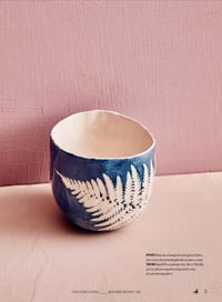 Image 1 of Small pinched fern planter - petrol blue