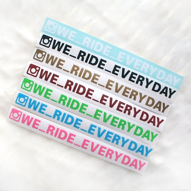 Image of We Ride Everyday Vinyl Decal