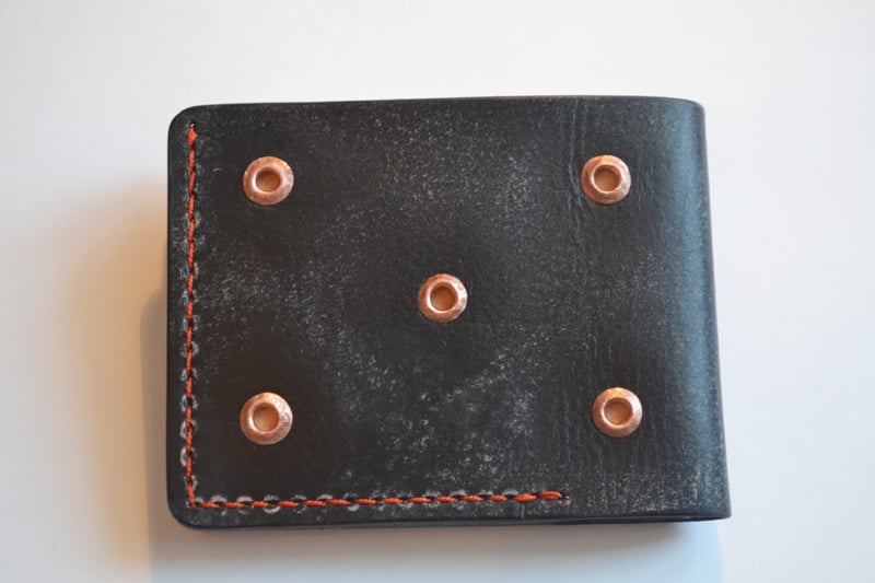 Image of The Rustic Musician's Leather Wallet, Biker Wallet, Mens Wallet, Guitar Pick, SD card holder