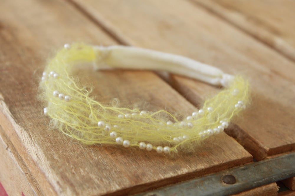 Image of Yellow mohair headband