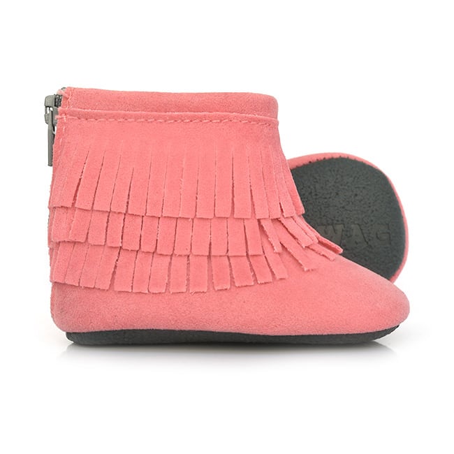 pink moccasin boots