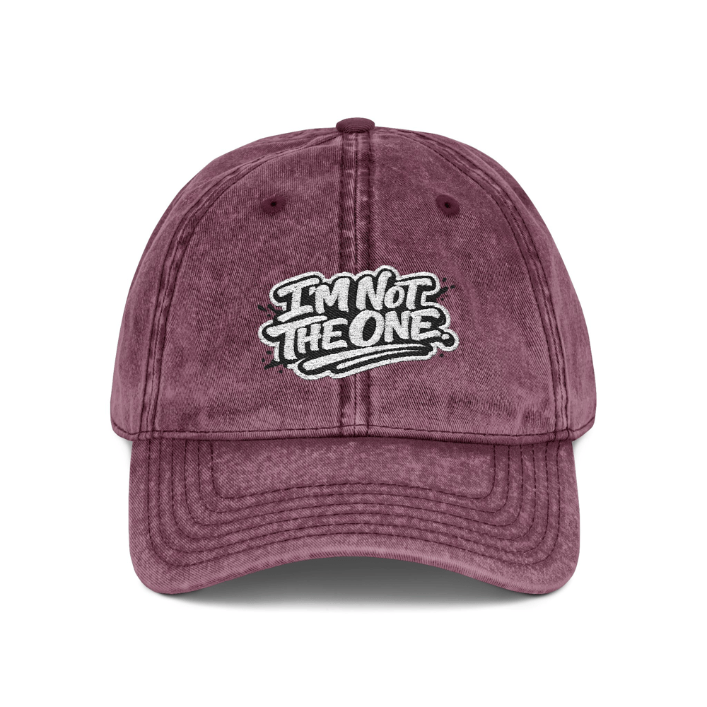 Image of Vintage Embroidered Cap — "I'm Not The One" Retro Baseball Hat