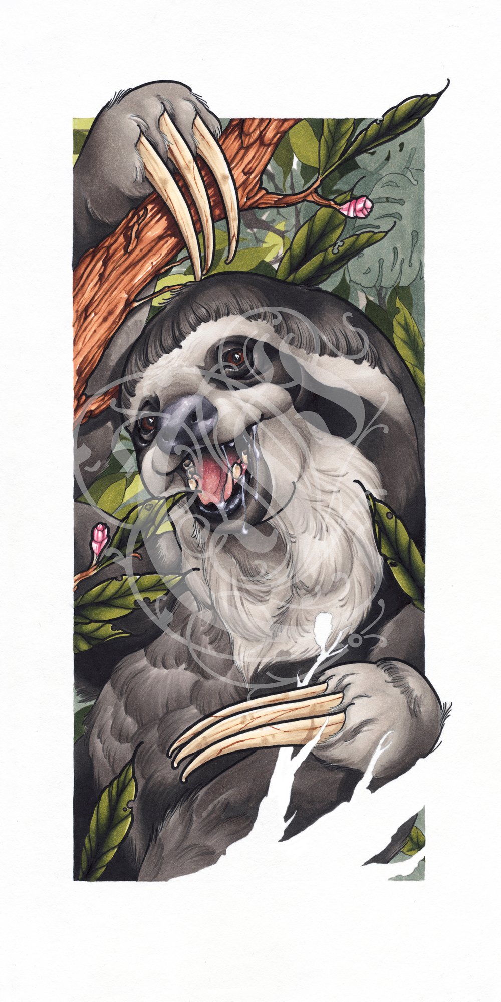 Image of 12"x22" Sloth Print