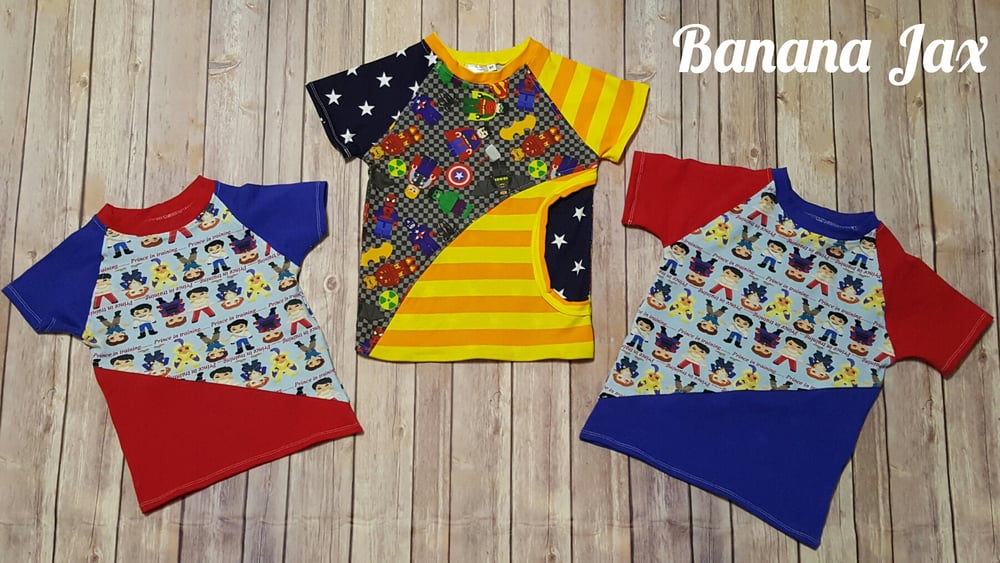 Image of CUSTOM T-Shirt - Raglan, Treasure Pocket, Panel Pocket Tee - Select Own Fabric