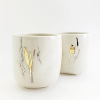 Image 1 of Silver and Gold Altered Tumbler 