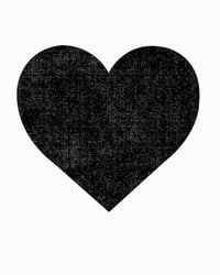 Image 2 of Black Heart Minimalist Silkscreen Print 