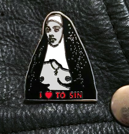 Image of SIN NUN enamel pin