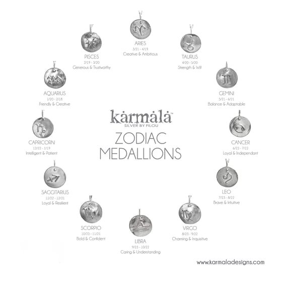 Image of Zodiac Medallion Necklaces