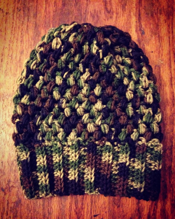 Image of Camo Puff Beanie
