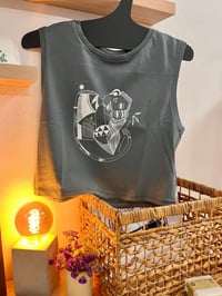 Image 1 of The Kiss Vest: Mineral Grey - White